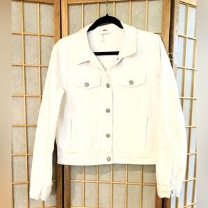 White Free People Jean Jacket . Size M